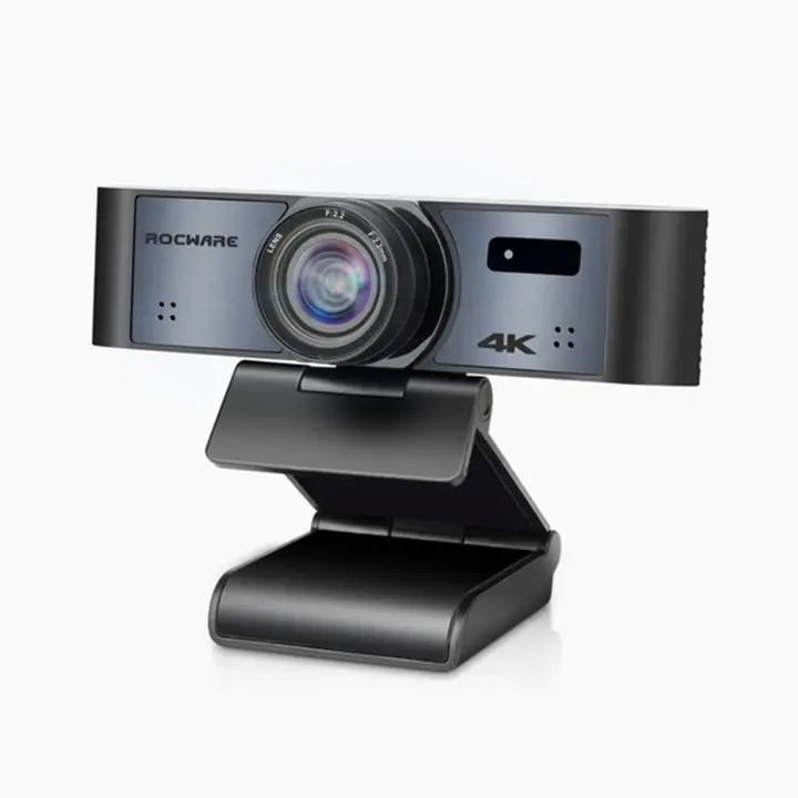 ROCWARE RC16 Κάμερα web, 4K UHD, 110 μοίρες, 8x zoom, USB-C
