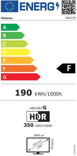 Телевизор, Hisense, 100''  U7Q,ULED Smart, FALD, 165Hz, 5000:1,Quantum Dot, Dolby vision IQ,Vidaa, ADS, Black - image 5