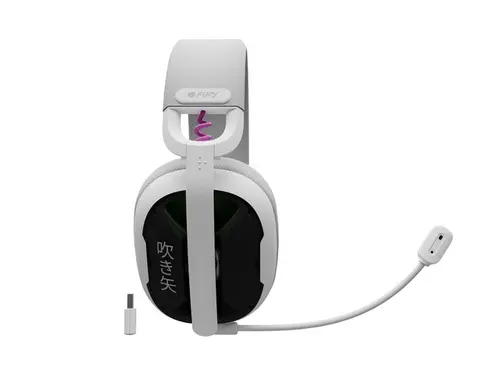 Слушалки, Fury Gaming Headset, Fukiya F6, Wireless With Microphone, White - image 1
