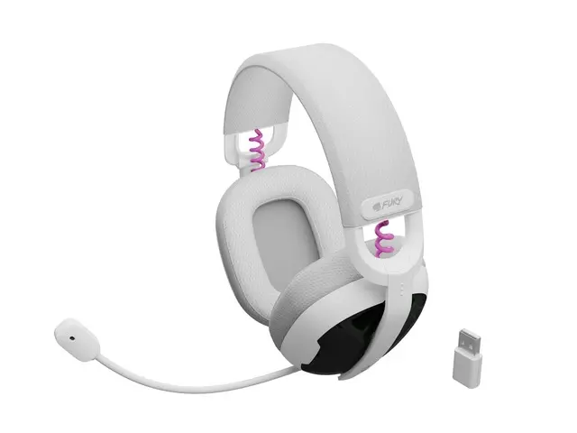 Căști, Fury Gaming Headset, Fukiya F6, fără fir cu microfon, albe - image 2