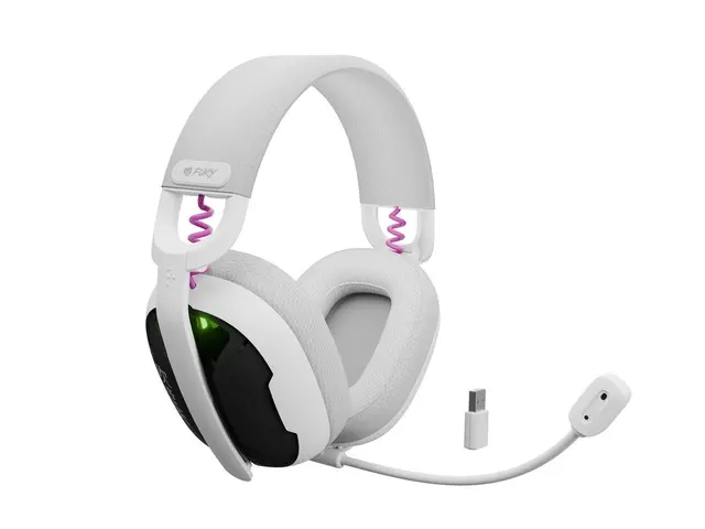 Căști, Fury Gaming Headset, Fukiya F6, fără fir cu microfon, albe - image 6