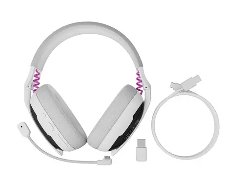 Ακουστικά, Fury Gaming Headset, Fukiya F6, ασύρματα με μικρόφωνο, λευκά - 9