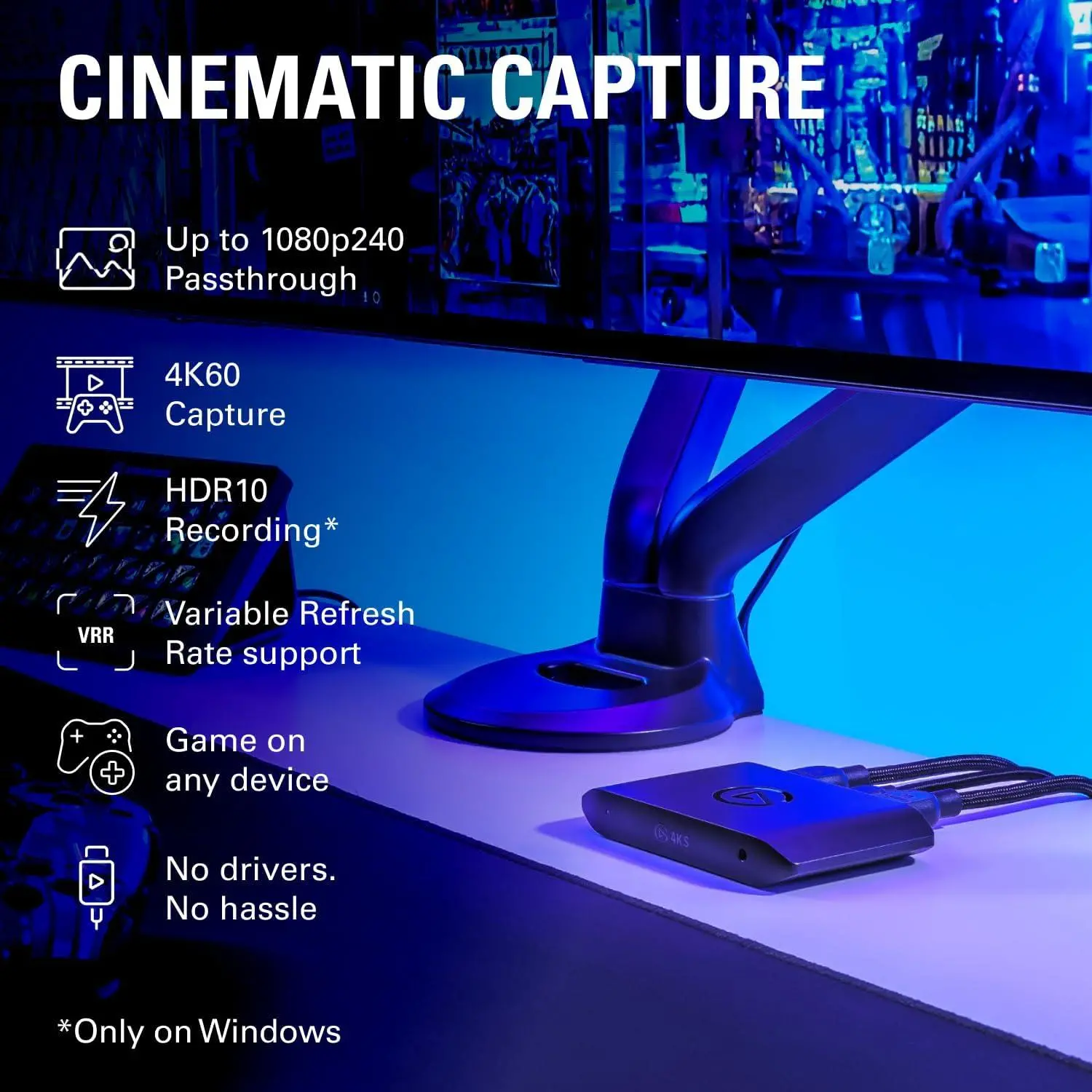Външен кепчър ELGATO 4K S HDR10, VRR, USB-C - image 1