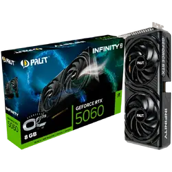 PALIT GeForce RTX 5060 Infinity 2 OC 8GB GDDR7 128 bit, 1x HDMI 2.1b, 3x DP 2.1b, 2 Fan, 1x 8-pin pwr connector, 550W, 262.1 x 126.3 x 40.1 mm, NE75060V19P1-GB2063L BULK