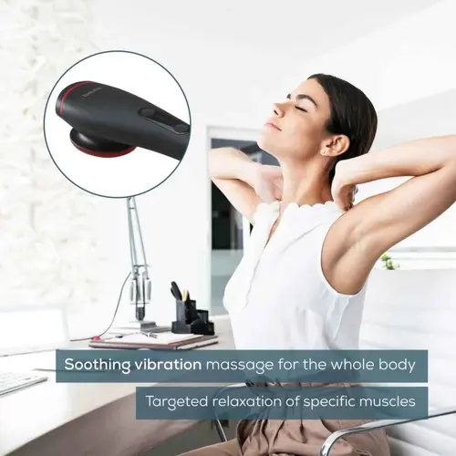 Масажор, Beurer MG 24 Massager with heat function; Soothing and relaxing vibration massage;3 massage attachments;2 intensity levels;2 pre-set programs - image 2