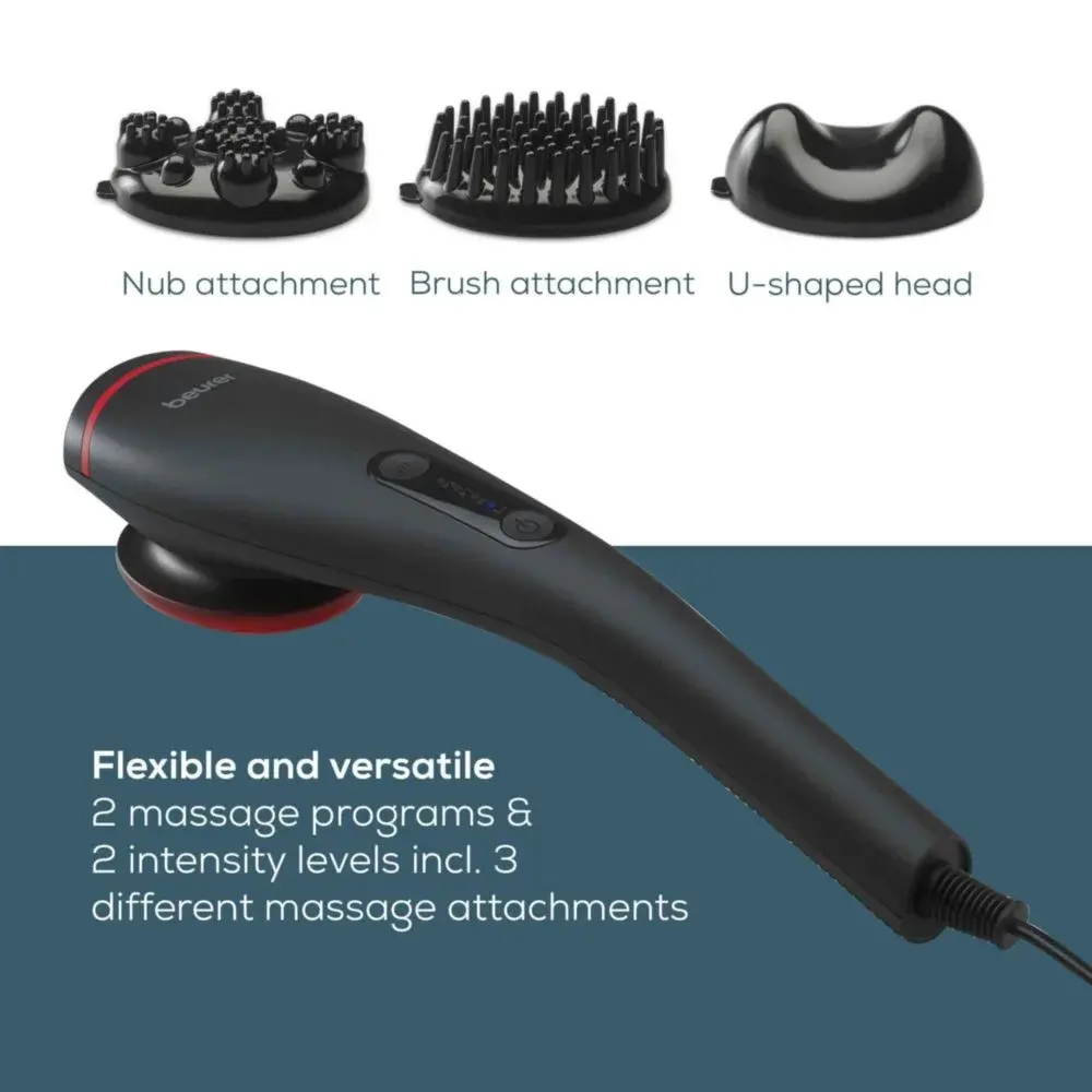 Масажор, Beurer MG 24 Massager with heat function; Soothing and relaxing vibration massage;3 massage attachments;2 intensity levels;2 pre-set programs - image 3