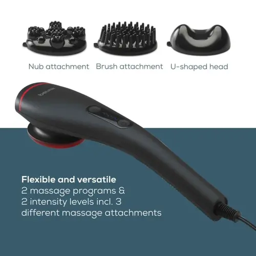 Масажор, Beurer MG 24 Massager with heat function; Soothing and relaxing vibration massage;3 massage attachments;2 intensity levels;2 pre-set programs - image 3