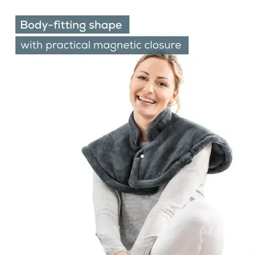 Термоподложка, Beurer HK 66 Cosy Grey Shoulder & Neck Heat Pad; 3 temperature settings; auto switch-off after 90 min; washable on 30°; removable switch; fleece fibre;56(L)x52(W) cm - image 5