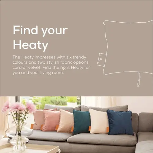 Термоподложка, Beurer HK 77 Heaty cashmere-creme; lithium-ion battery; Soft velvet cushion cover machine-washable at 30°C; 3 temperature settings; Fast heating; BSS; 45(L)x45(W) cm - image 4