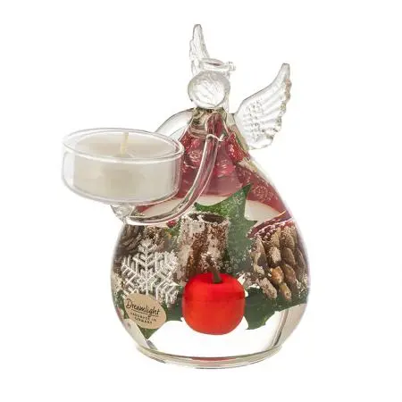 Коледен свещник - стъклен ангел Коледен свещник - стъклен ангел