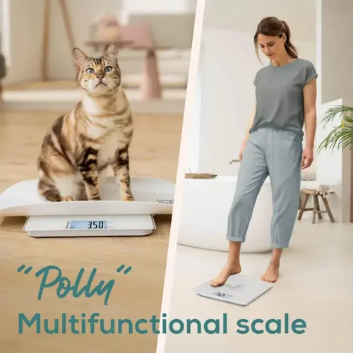 Везна, Beurer PP 170 Polly Multifunctional pet scale;Detailed graduation (10 g to 5 kg, 50 g to 50 kg, 100 g to 180 kg);Easy-to-read LCD display - image 1