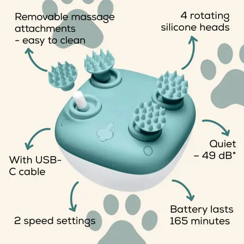 Συσκευή μασάζ, Beurer PP 410 Buddy Massager; Απαλό μασάζ με ζύμωμα - ειδικά σχεδιασμένο για κατοικίδια; Ασφαλές στη χρήση; Ιδιαίτερα αθόρυβο - 2