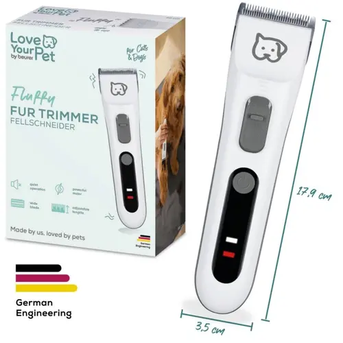 Машинка за подстригване, Beurer PP 110 Fluffy Professional grooming for dogs and cats;individually adjustable cutting lengths and extra-long battery life;Quiet motor;Wide stainless steel blade - image 7