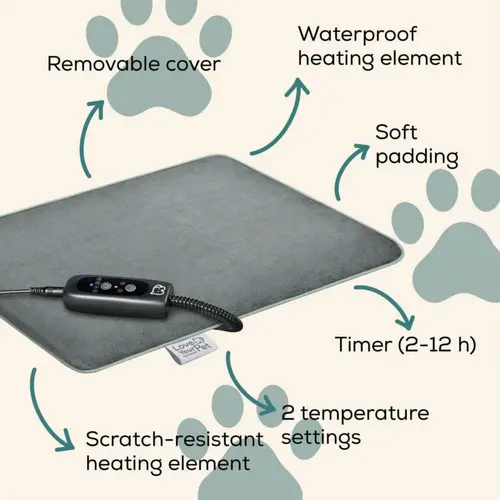Термоподложка, Beurer PP 210 Lilli Small heating mat for dogs and cats; Proven safety; Integrated bite protection on the power cable&protected heating element; Machine-washable cover and waterproof heating element - image 3