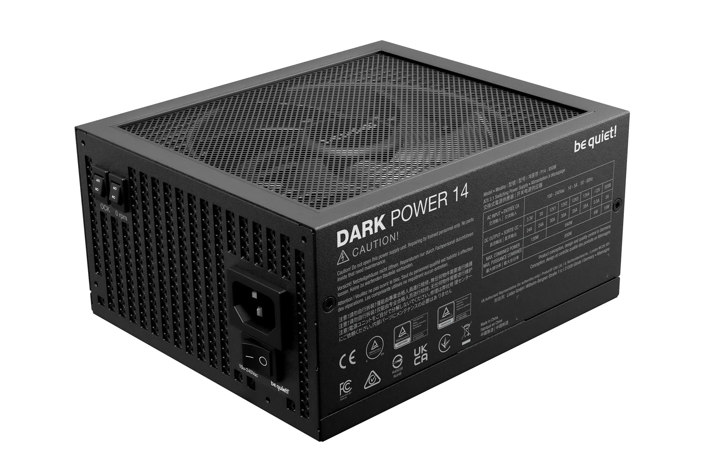 be quiet! захранване PSU ATX 3.1 Titanium - Dark Power 14 850W - image 2