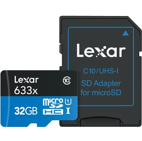CARD DE MEMORIE micro SDHC 32GB 100MB/s UHS-I,A1,V10,U1,ALBASTRU LEXAR