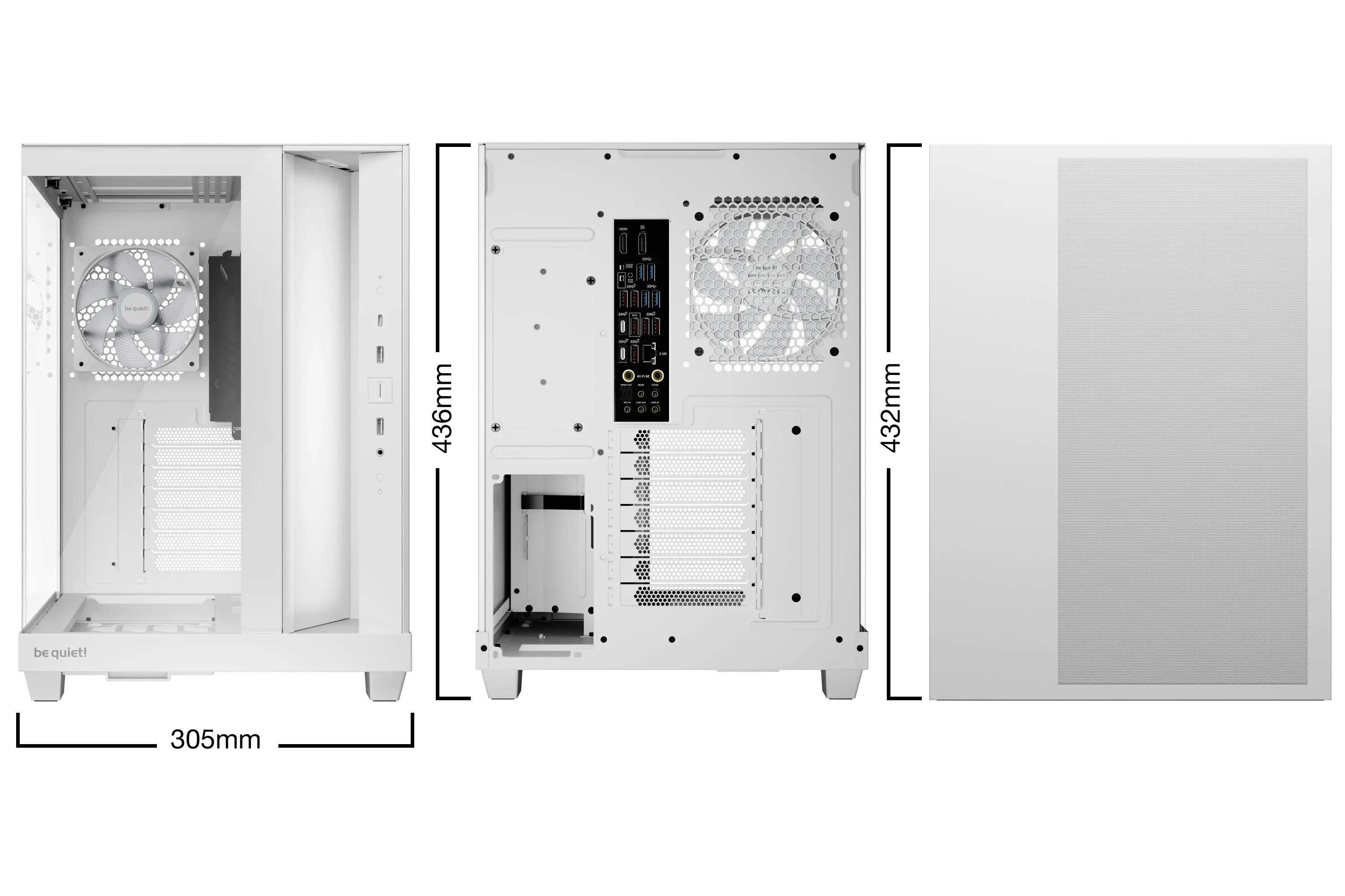 be quiet! кутия Case ATX - LIGHT BASE 500 LX White - image 1