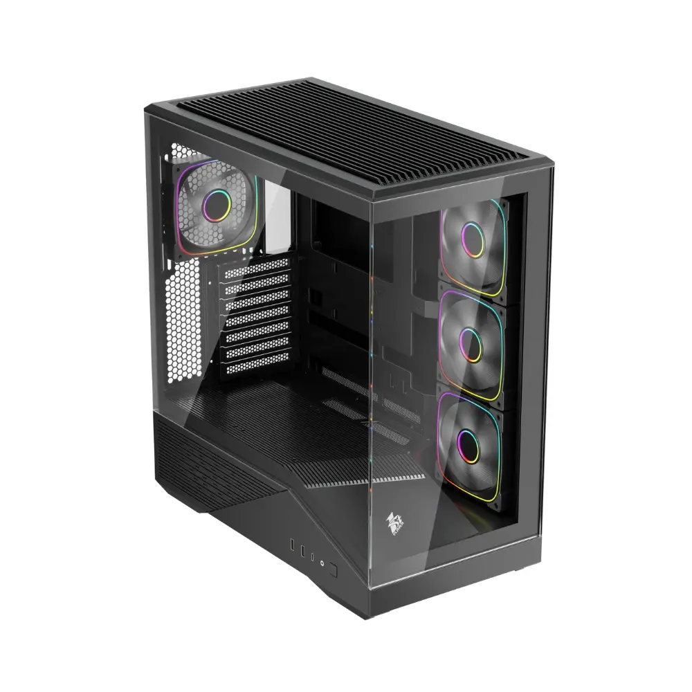 1stPlayer кутия Case ATX - GM7 Black - 4 x 120 mm A-RGB fans included, USB-C - image 1