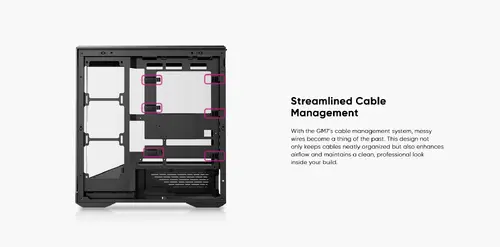 1stPlayer кутия Case ATX - GM7 Black - 4 x 120 mm A-RGB fans included, USB-C - image 6