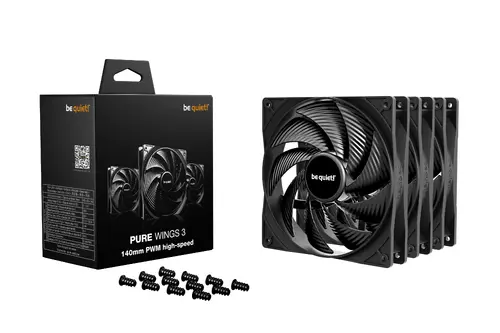 be quiet! комплект вентилатори Fan Pack 3-in-1 3 x 140mm - PURE WINGS 3 140mm PWM high-speed 3-Pack - image 2