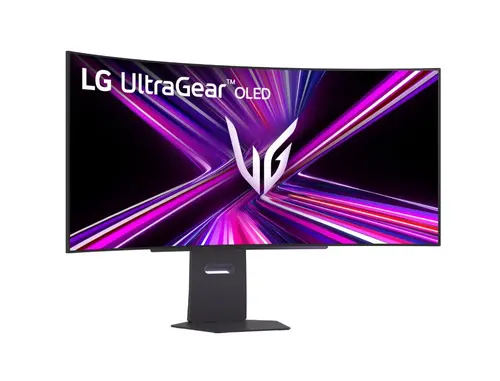 Монитор, LG 45GX900A-B, 44.5" UltraGear OLED curved 21:9, 0.03ms, 240Hz, DWQHD (3440x1440), 275 cd/m2, 1500000:1, DCI-P3 98.5%, HDR 10. NVIDIA G-Sync, AMD FreeSYnc, VRR, USB Type-C, PD 65W, HDR 400, HDMI, DisplayPort, Speacer, DTS, PIP, PBP, Tilt, Height, Swivel - image 1