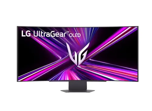 Монитор, LG 45GX900A-B, 44.5" UltraGear OLED curved 21:9, 0.03ms, 240Hz, DWQHD (3440x1440), 275 cd/m2, 1500000:1, DCI-P3 98.5%, HDR 10. NVIDIA G-Sync, AMD FreeSYnc, VRR, USB Type-C, PD 65W, HDR 400, HDMI, DisplayPort, Speacer, DTS, PIP, PBP, Tilt, Height, Swivel - image 2