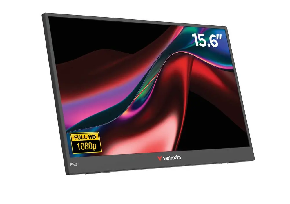 Monitor, Verbatim Portable 15.6 FHD Monitor LIGHT