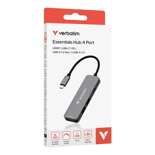 USB хъб, Verbatim USB-C Essentials Multiport Hub 4 Port - image 4