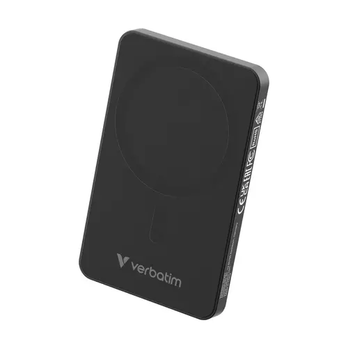 Външна батерия, Verbatim Charge 'n' Go Essentials Power Bank Magnetic Wireless 5000mAh Black