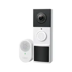 TP LINK нтелигентен видео звънец за врата Tapo D210, 2K QHD (2560×1440),160° зрителен ъгъл, microSD до 512 GB, 2.4Ghz, AI-разпознаване
