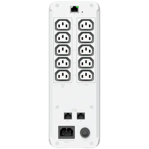 Ubiquiti UPS-Tower-EU UniFi managed 1kVA uninterruptible power supply with 5 surge-only outlets and 5 software-resettable surge and backup devices - image 3