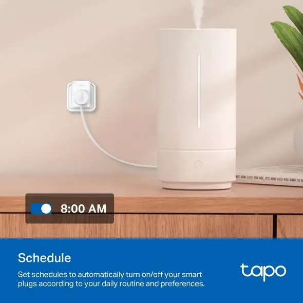 TP LINK TAPO P100 Смарт контакт 10A, 2300W, 2.4Ghz, задаване на график, таймер - image 5