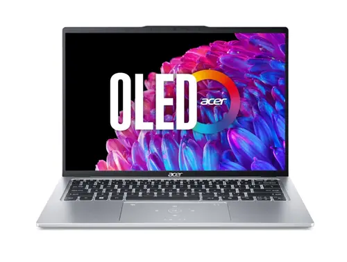 Лаптоп, Acer Swift Go14, SFG14-73-56V2, Intel Core Ultra 5 125U (up to 4.3GHz, 12MB), 14" 3K (2880x1800) Cine Crystal OLED WQ2.8K 90Hz, 16GB DDR5(on bord) no slot, 1024GB, Intel Graphics, QHD Webcam, FPR, KB backlight, Wi-Fi 6E, BT 5.3, Win 11 Home, Pure Silver - image 2
