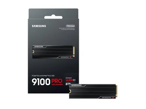 Твърд диск, Samsung SSD 9100 PRO 8TB Heatsink PCIe 5.0 NVMe 2.0 M.2  up to 14 800 MB/s - image 3