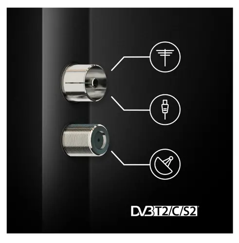Телевизор, Thomson 32"HD Easy TV; 1366 x 768 (HD), DLED, 60 Hz, DVB-T/T2/C/S/S2,HDMI 3 (1.4), USB 2 (2.0), S/PDIF 1x coaxial, AV IN, Hotel mode, Side Feet, Black - image 6