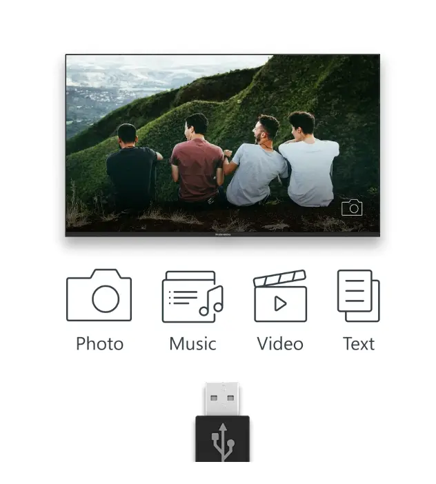 Телевизор, Thomson 32"HD Easy TV; 1366 x 768 (HD), DLED, 60 Hz, DVB-T/T2/C/S/S2,HDMI 3 (1.4), USB 2 (2.0), S/PDIF 1x coaxial, AV IN, Hotel mode, Side Feet, Black - image 7