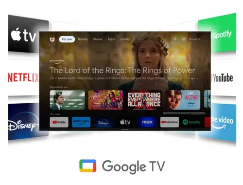 Телевизор, Thomson 50" QLED Google TV; 3840 x 2160 (4K UHD), QLED, 60 Hz, DVB-T/T2/C/S/S2, HDR10, Wi-Fi, Bluetooth, LAN, HDMI 2 (2.0) + 2 (2.1), USB 2 (2.0) + 1 (3.0), Side Feet, Dark gray - image 7