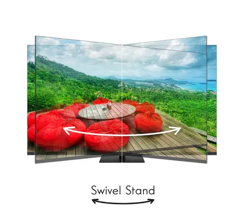 Телевизор, Thomson Smart QLED Pro TV 65"; Google TV; 3840 x 2160 (4K UHD), DLED, 144 Hz, DVB-T/T2/C/S/S2, HDR10, Wi-Fi, Bluetooth, LAN, HDMI 4 (2.1), USB 2 (2.0) + 1 (3.0), Central Swivel Stand, Black - image 9