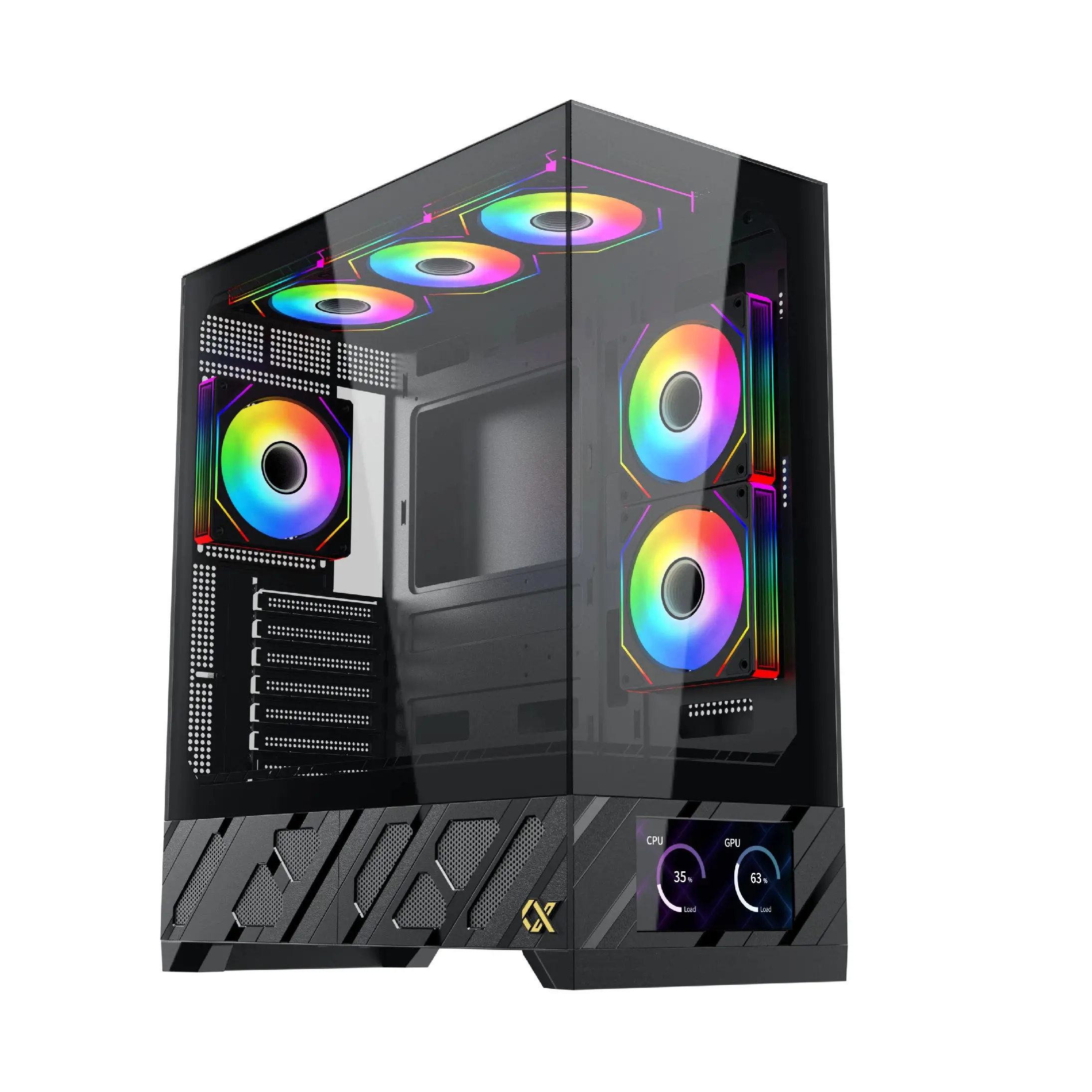 Xigmatek кутия Case E-ATX - Alphard Pro - 6 inch LCD Display, 6 ARGB Fans - image 1