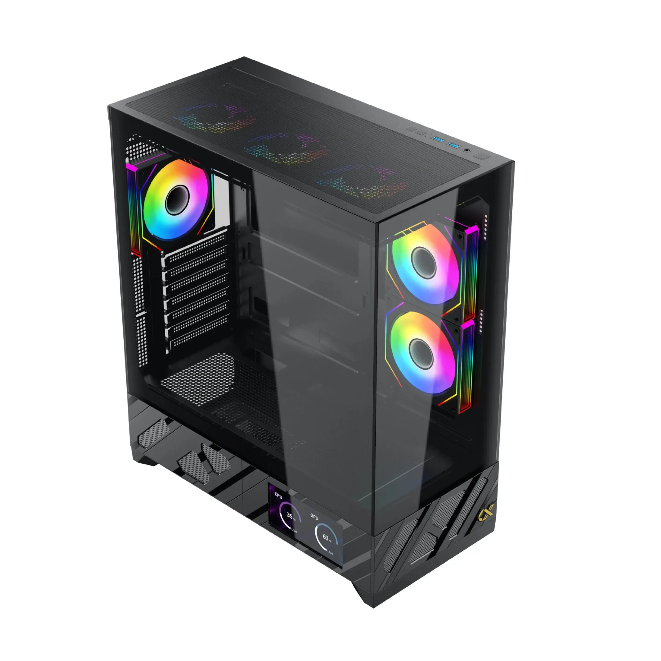 Xigmatek кутия Case E-ATX - Alphard Pro - 6 inch LCD Display, 6 ARGB Fans - image 2
