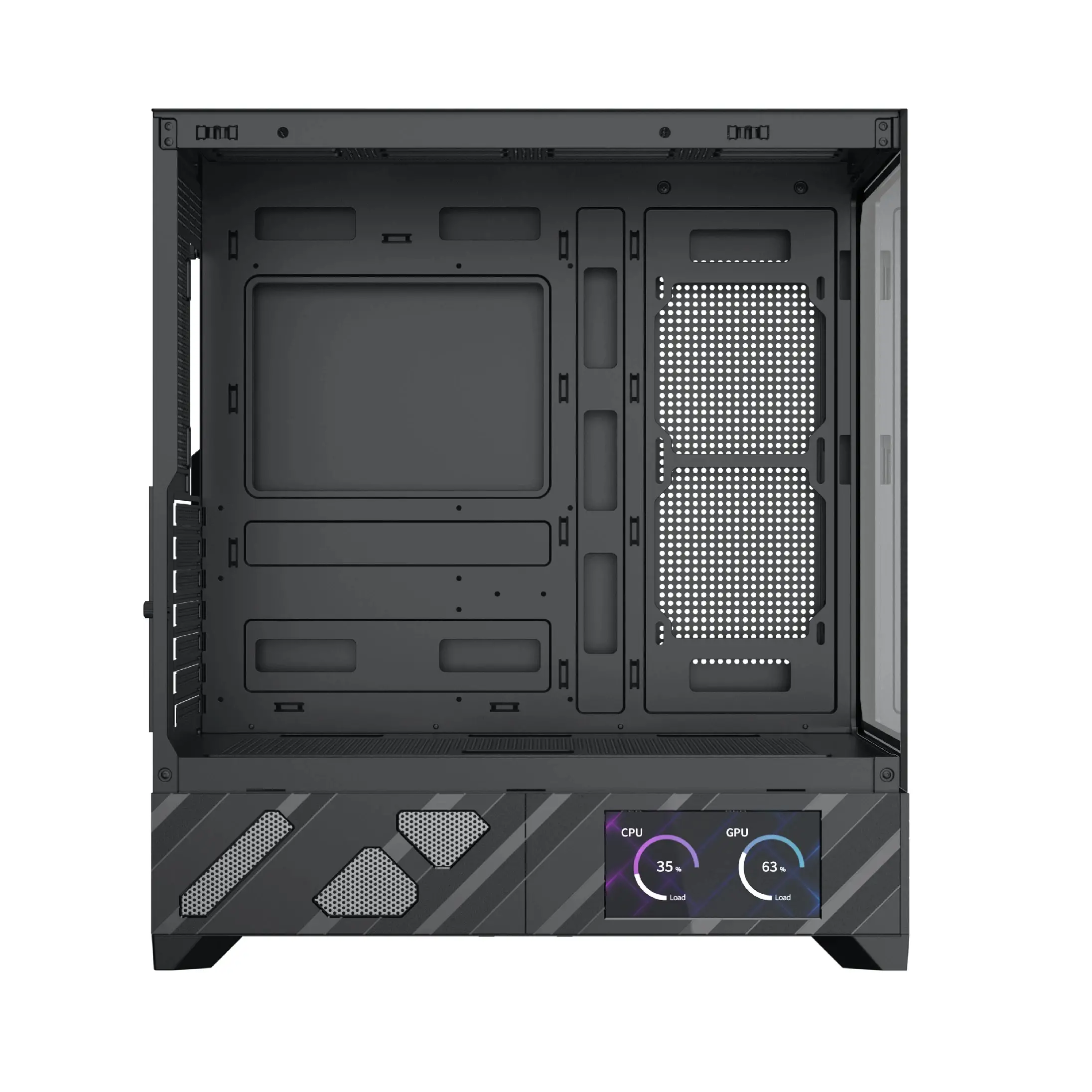 Xigmatek кутия Case E-ATX - Alphard Pro - 6 inch LCD Display, 6 ARGB Fans - image 5