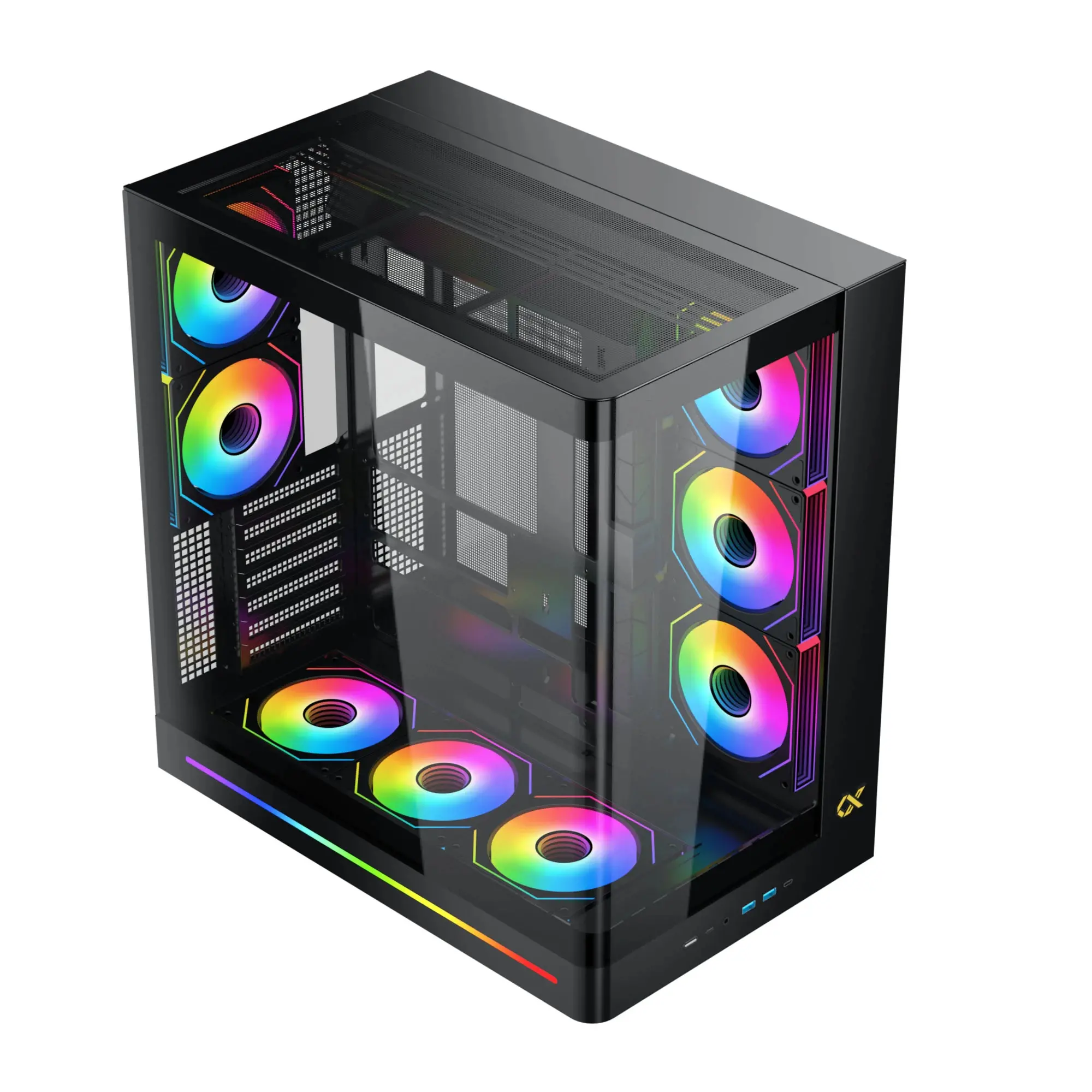 Xigmatek кутия Case E-ATX - PANO II AIR - 8 ARGB Fans - image 1