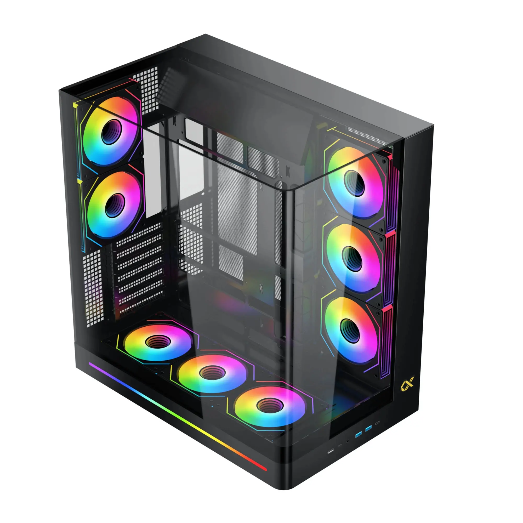 Xigmatek кутия Case E-ATX - PANO II - 8 ARGB Fans - image 1