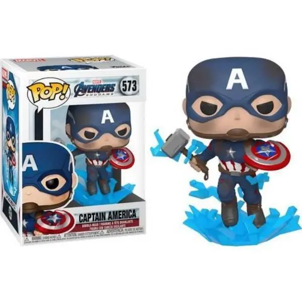 Фигурка Funko Pop! Marvel: Avengers Endgame - Captain America With Broken Shield & Mjolnir #573 - image 1