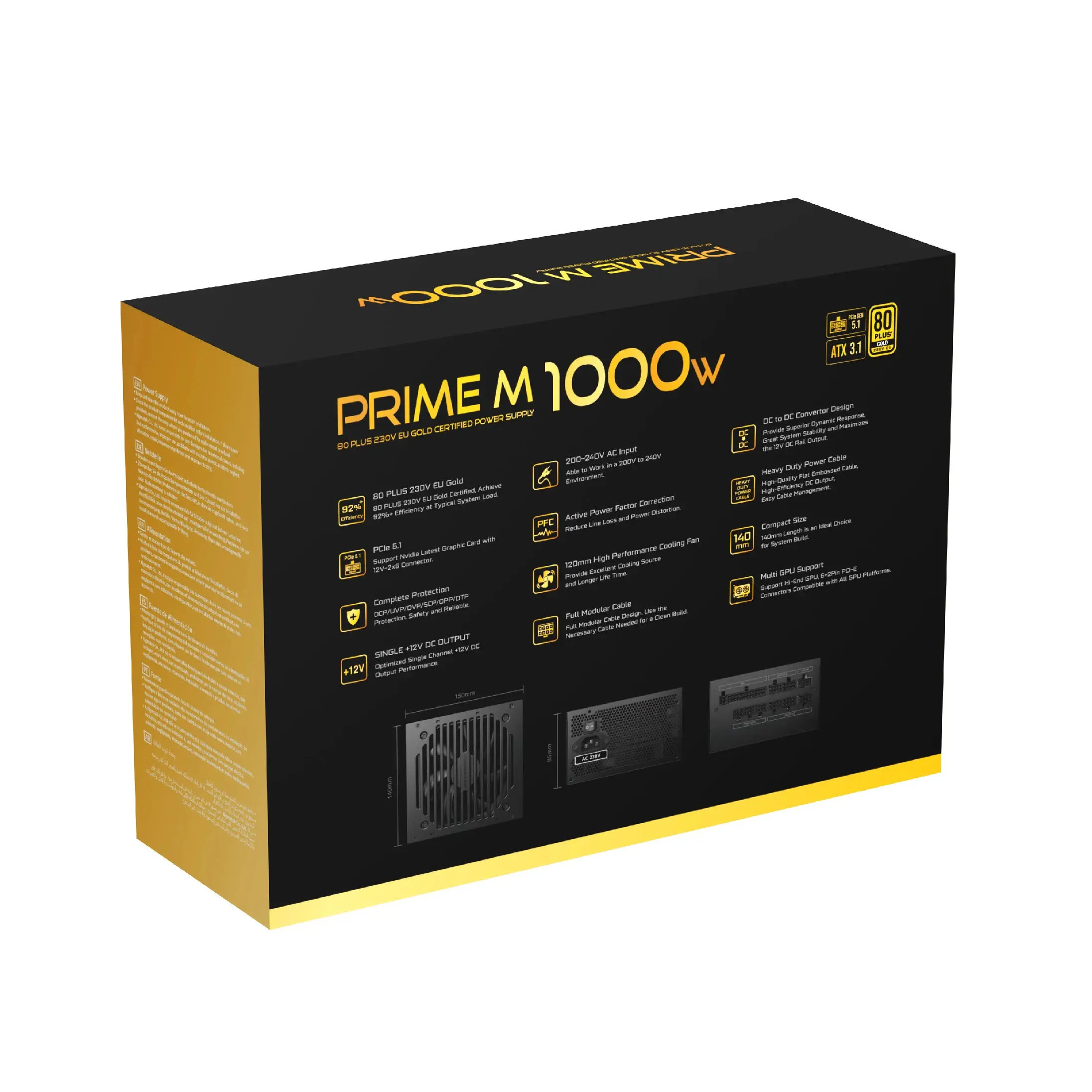 Xigmatek захранване PSU ATX 3.1 1000W Gold, Full Modular - Prime M 1000W - image 10