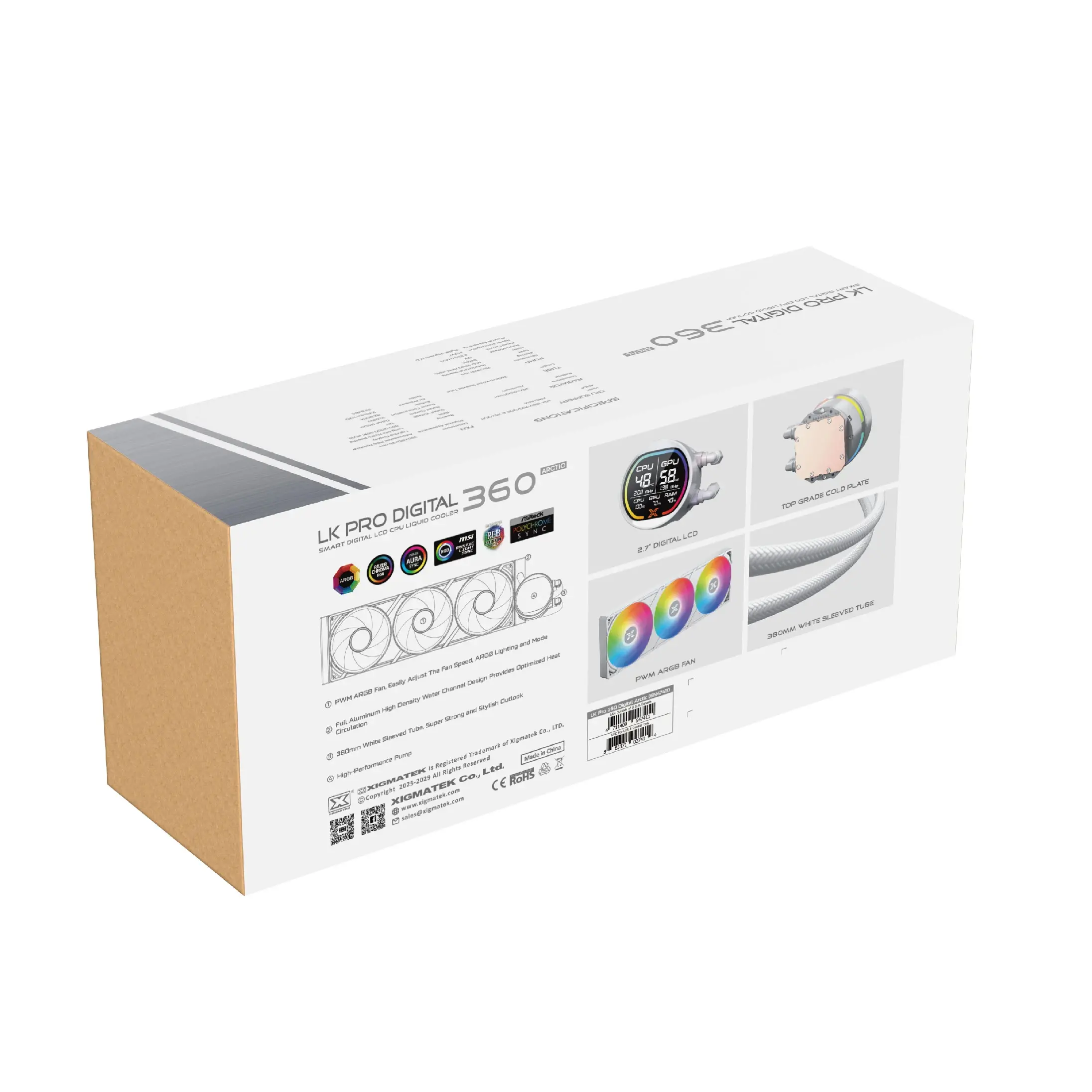 Xigmatek водно охлаждане Water Cooling LK Pro 360 Digital Arctic - 2.7 inch Digital LCD Display - image 8