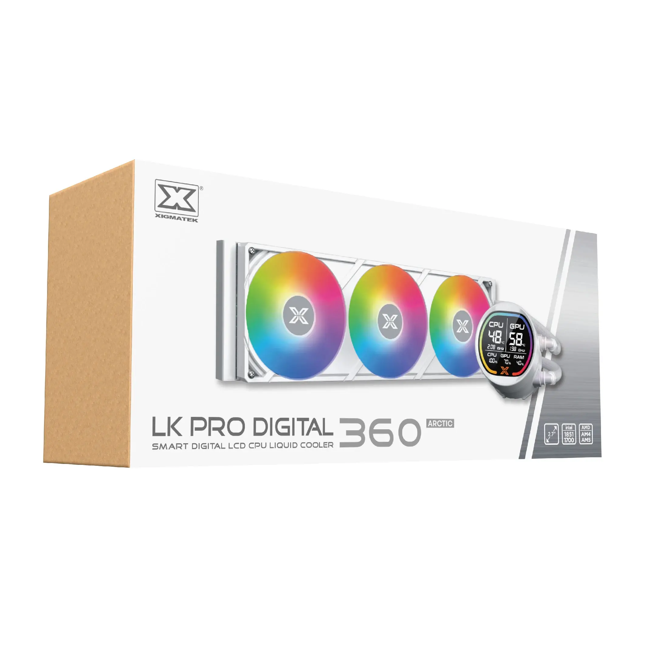 Xigmatek водно охлаждане Water Cooling LK Pro 360 Digital Arctic - 2.7 inch Digital LCD Display - image 9