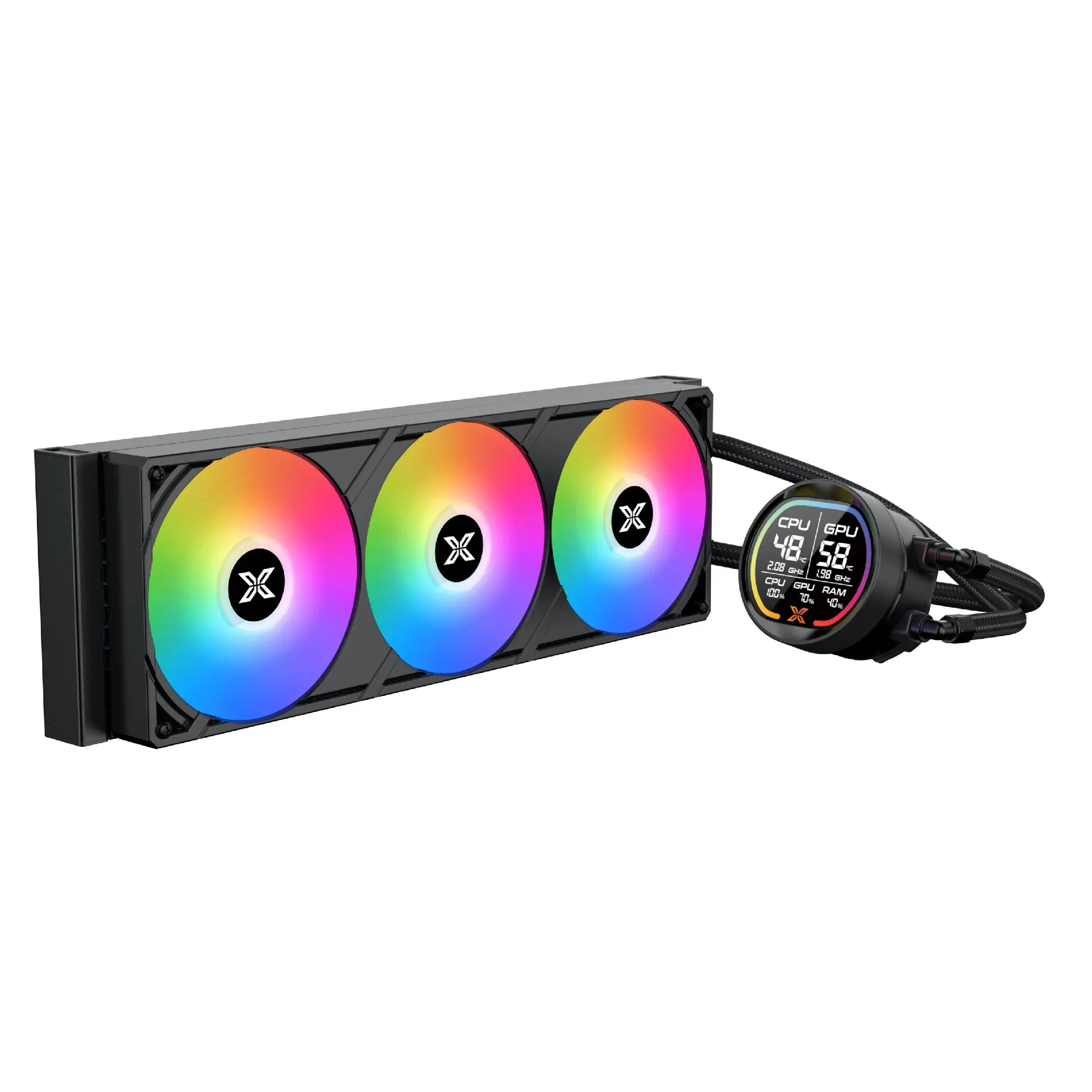 Xigmatek водно охлаждане Water Cooling LK Pro 360 Digital - 2.7 inch Digital LCD Display - image 2
