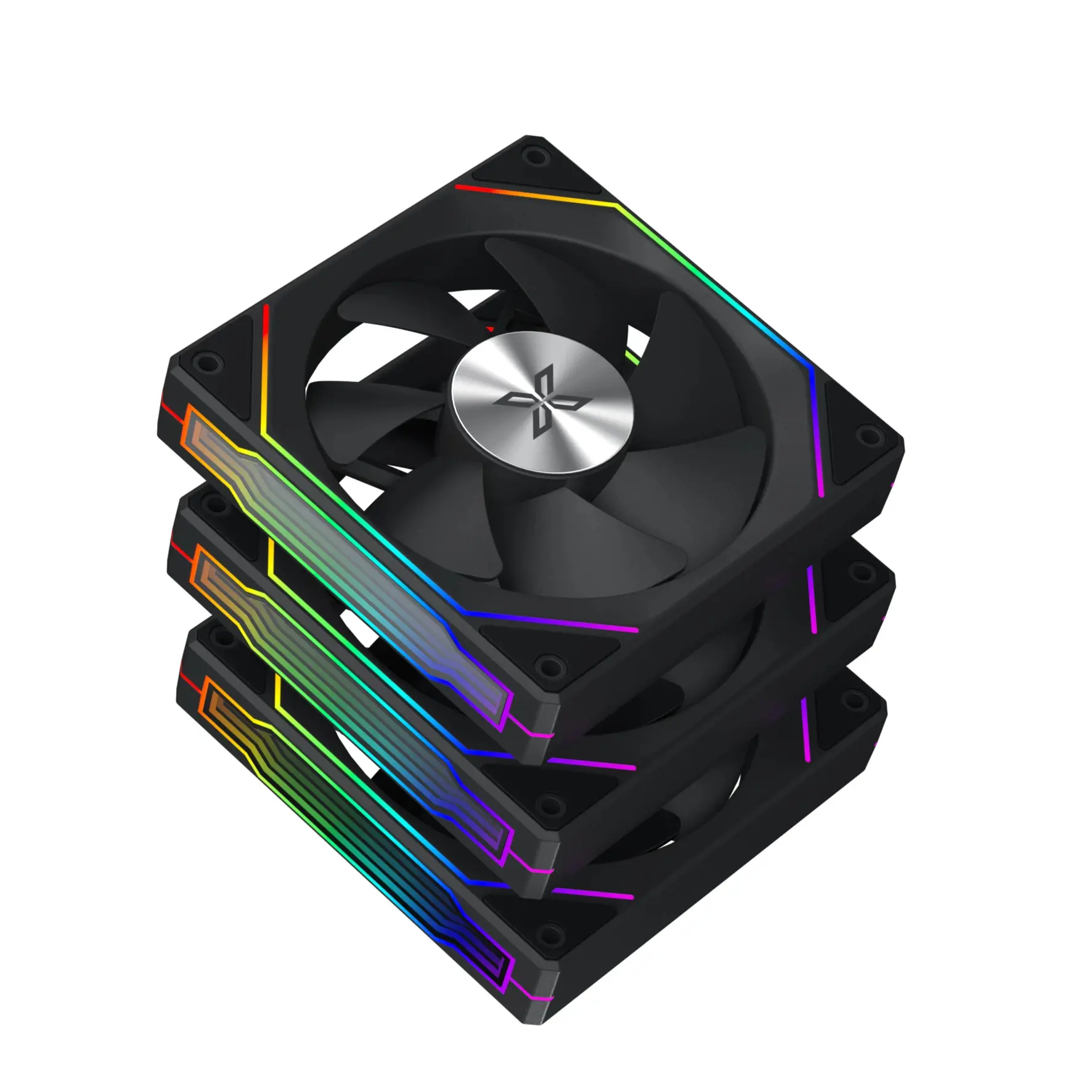 Xigmatek Комплект вентилатори Fan Pack 3-in-1 3x120mm - Infinity G22A - Infinity Mirror, A-RGB - image 3