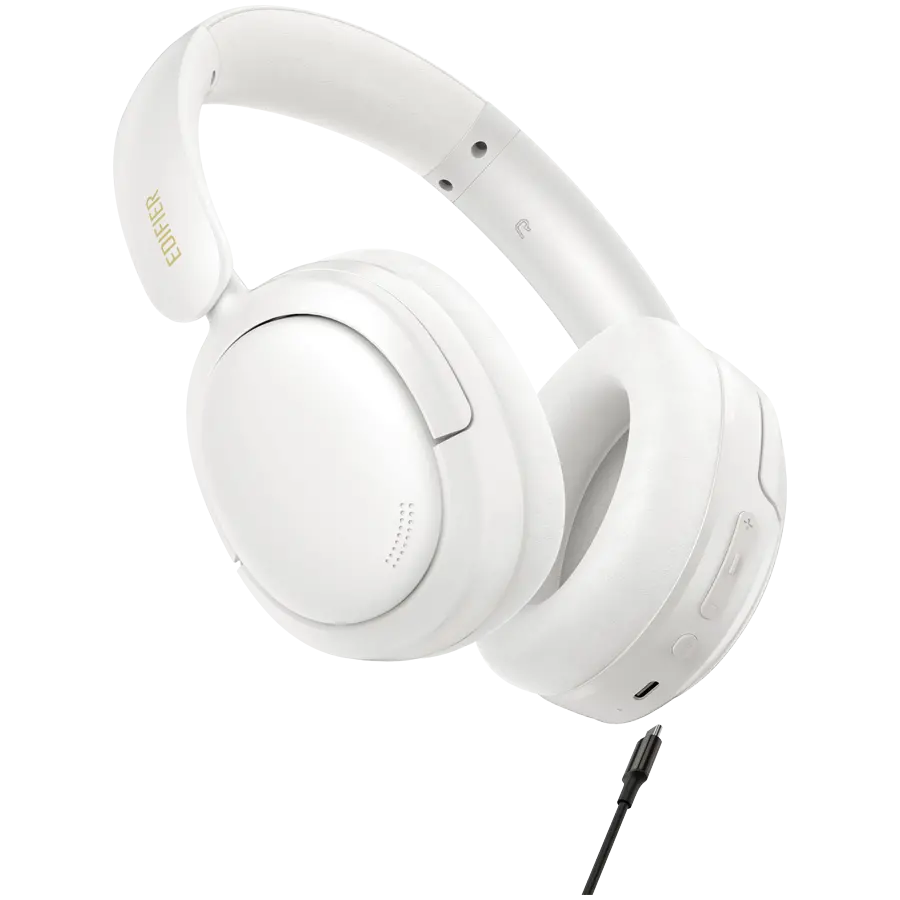 Edifier W800BT SE Wireless Over-Ear Headphones, 40mm Dynamic Titanium-Coated Drivers, BT V5.4, Multipoint Connection, AI Call Noise Reduction, Up To 45H Battery, USB-C, White - image 1